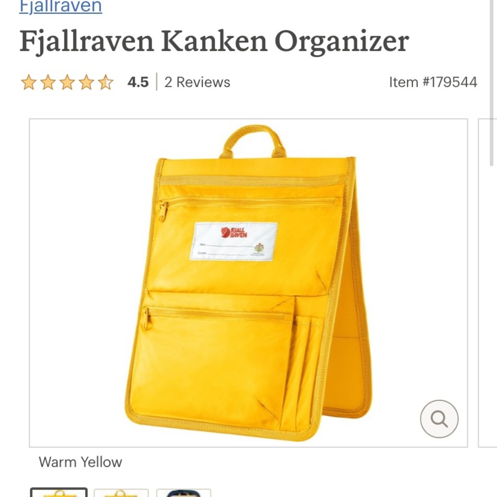 Fjallraven Kanken organizer